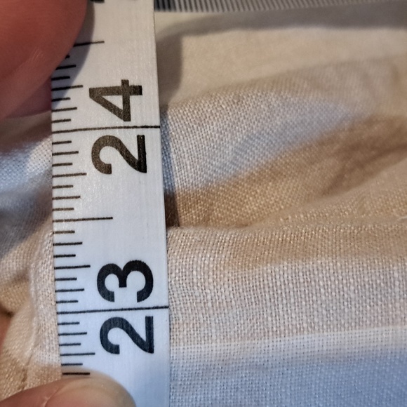 Ellen Tracy 100% Linen striped blouse - Picture 9 of 13